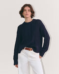 The Cable Sweater in Everyday Cotton | Navy