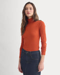 The Luxe Rib Turtleneck | Rust