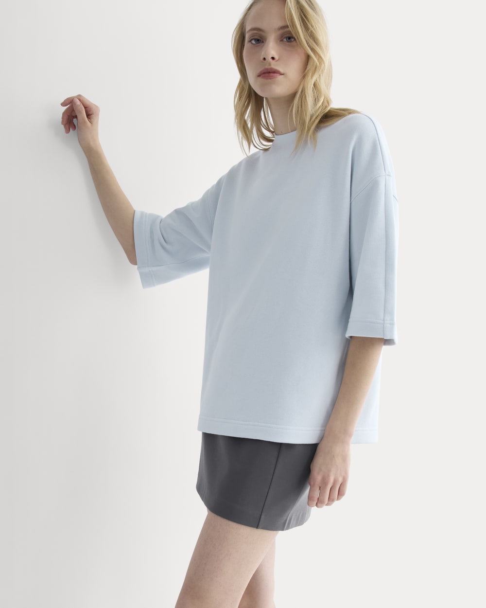 Lightweight Terry Oversized Tee | Skywriting