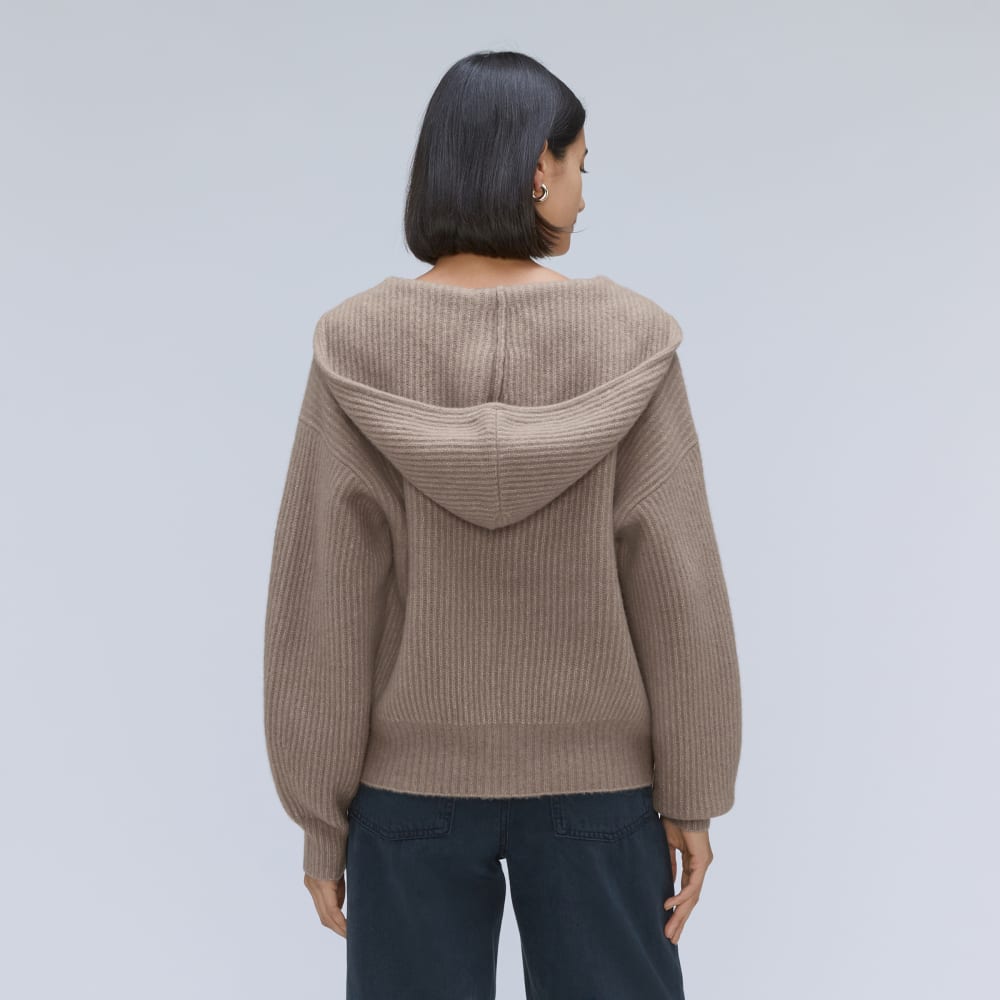 The Cozy-Stretch Hooded Cardigan | Taupe Grey