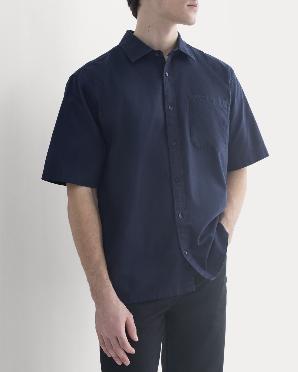 Lightweight Short-Sleeve Oxford | Navy