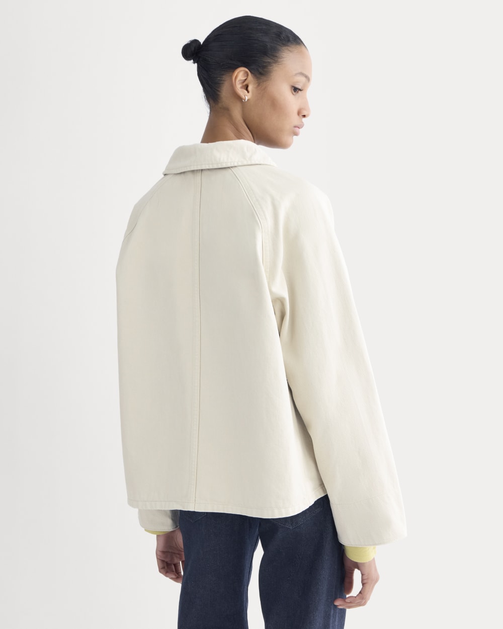 Cropped Denim Jacket | Garment-Dyed Sand