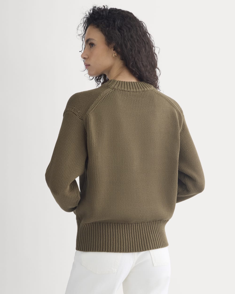 Oversized Cocoon Crew in Elevated Cotton | Beech