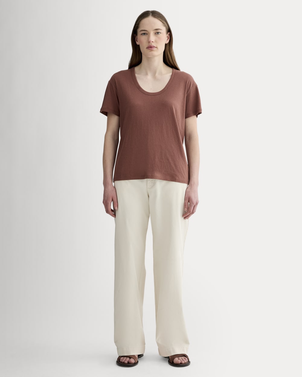The Air Scoop-Neck Tee | Cedarwood