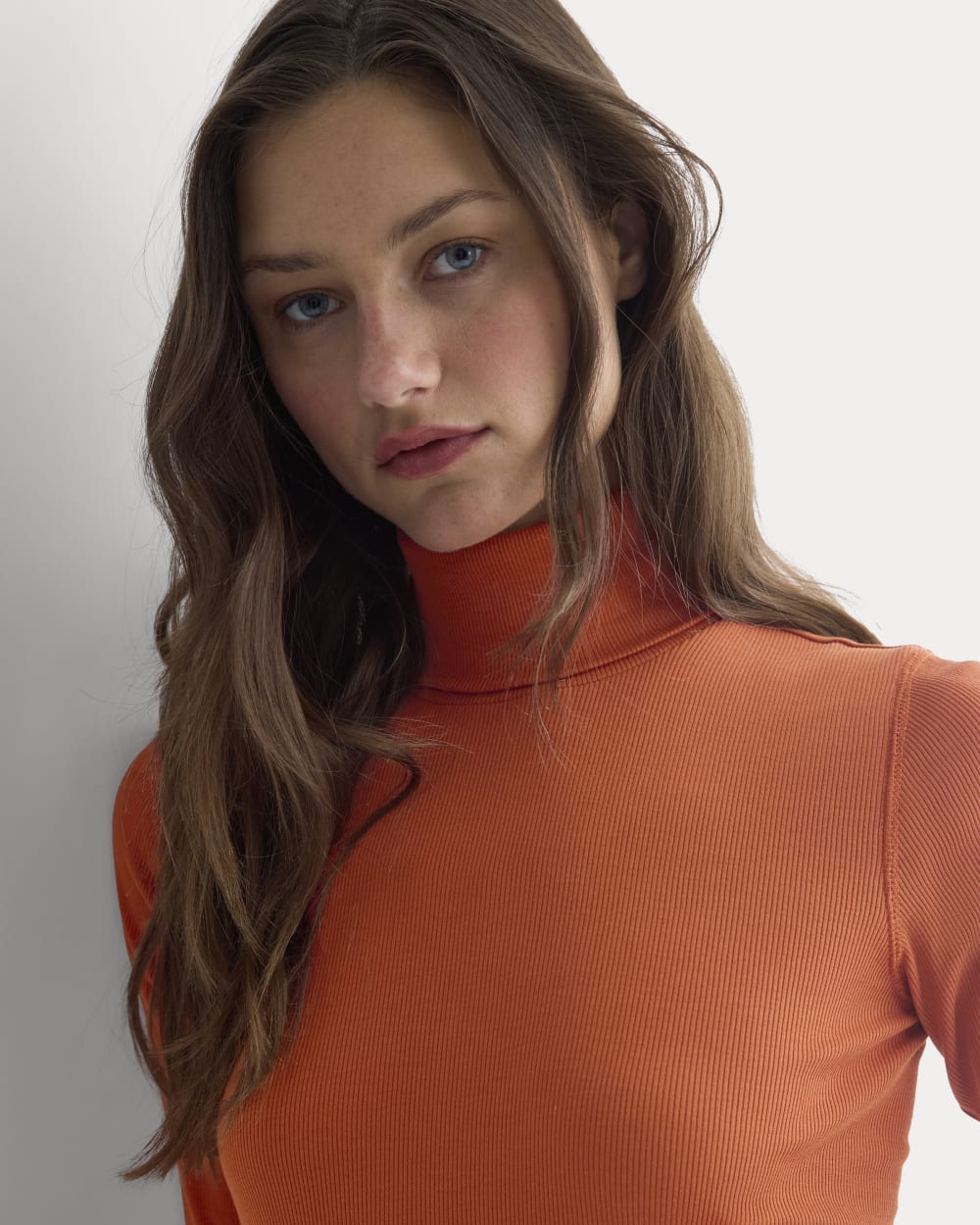 The Luxe Rib Turtleneck | Rust