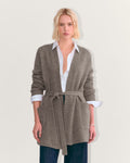 The Robe Cardigan in Alpaca | Taupe Melange