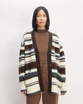 The SuperFuzz Alpaca Cardigan | Bone / Hot Fudge / Heather Charcoal