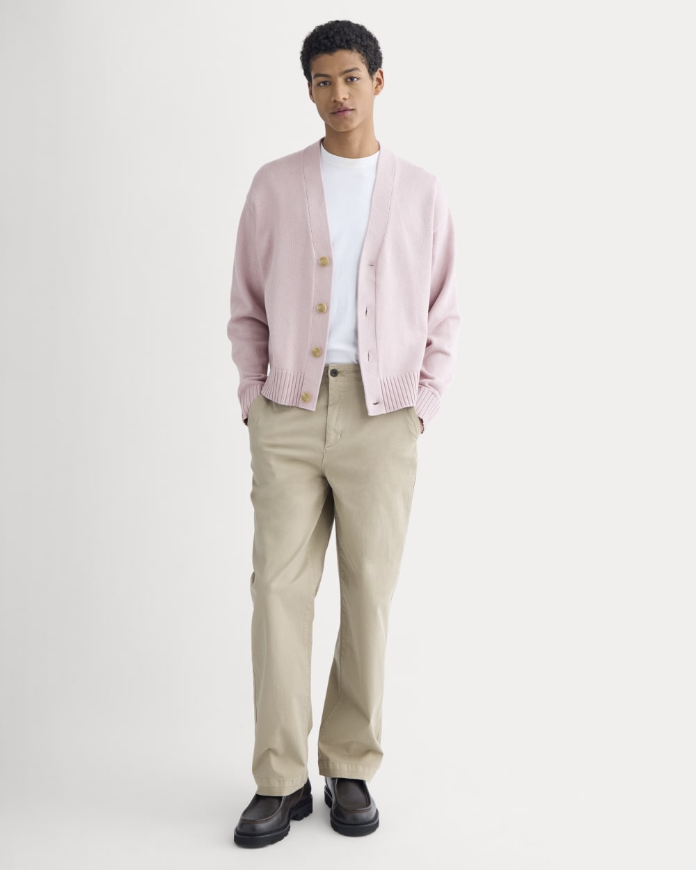 Cropped Cardigan in Everyday Cotton | Burnished Lilac