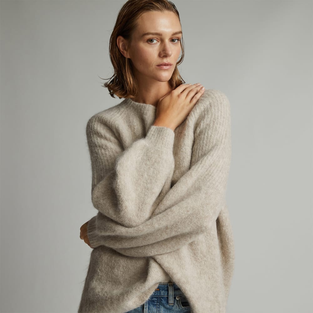 The SuperFuzz Alpaca Oversized Crew | Light Oat