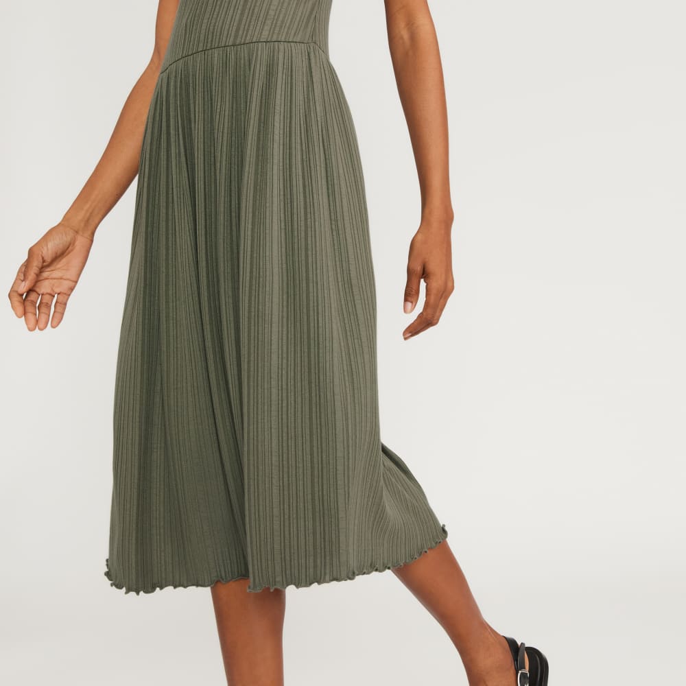 The Rib Soft Knit Scoop-Neck Dress | Kalamata