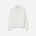 The Alpaca Waffle-Stitch Polo | Snow
