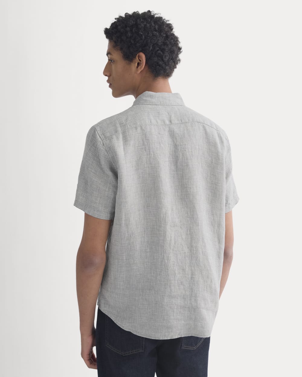 The Classic Short-Sleeve Shirt in Linen | Agave / Bone