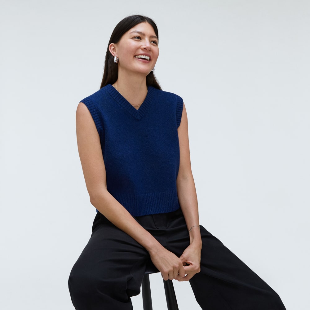 The Cashmere Vest | Bright Navy