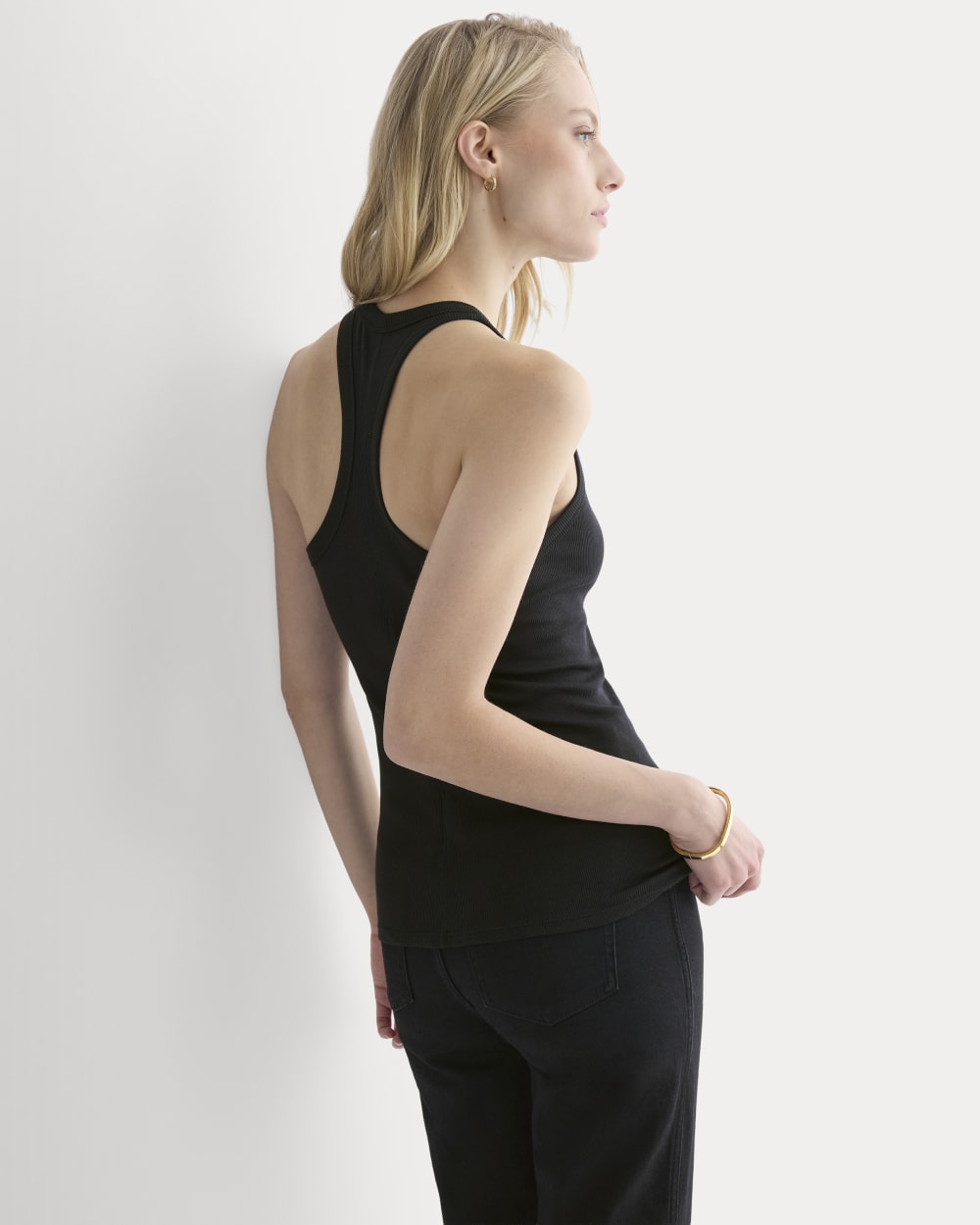 Luxe Rib Racerback Tank | Black