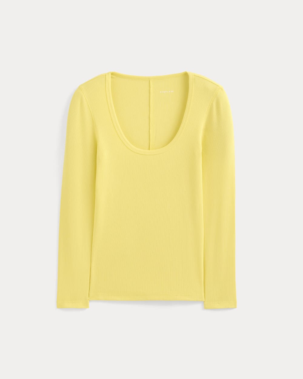 Luxe Rib Deep U-Neck Top | Celandine