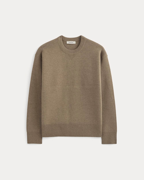 Luxe Merino Double-Knit Sweater | Taupe Melange