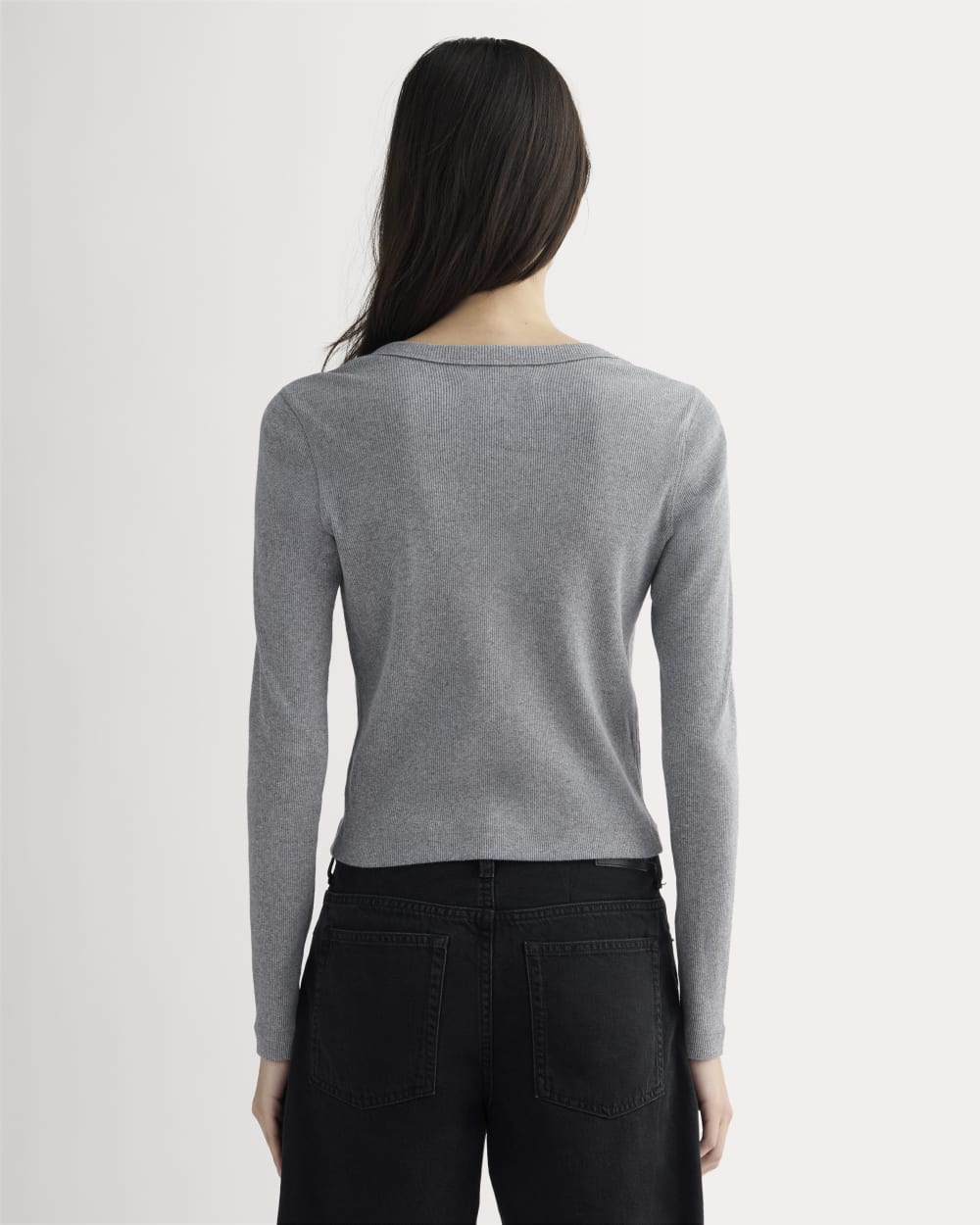 The Selfie Cardigan | Mid Heather Grey
