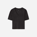 The Organic Cotton Slouchy V-Neck | Black