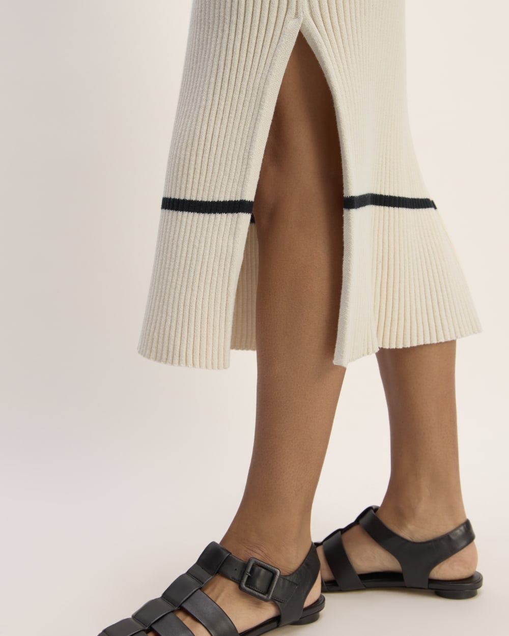 The Cotton Wide Rib Midi Dress | Canvas