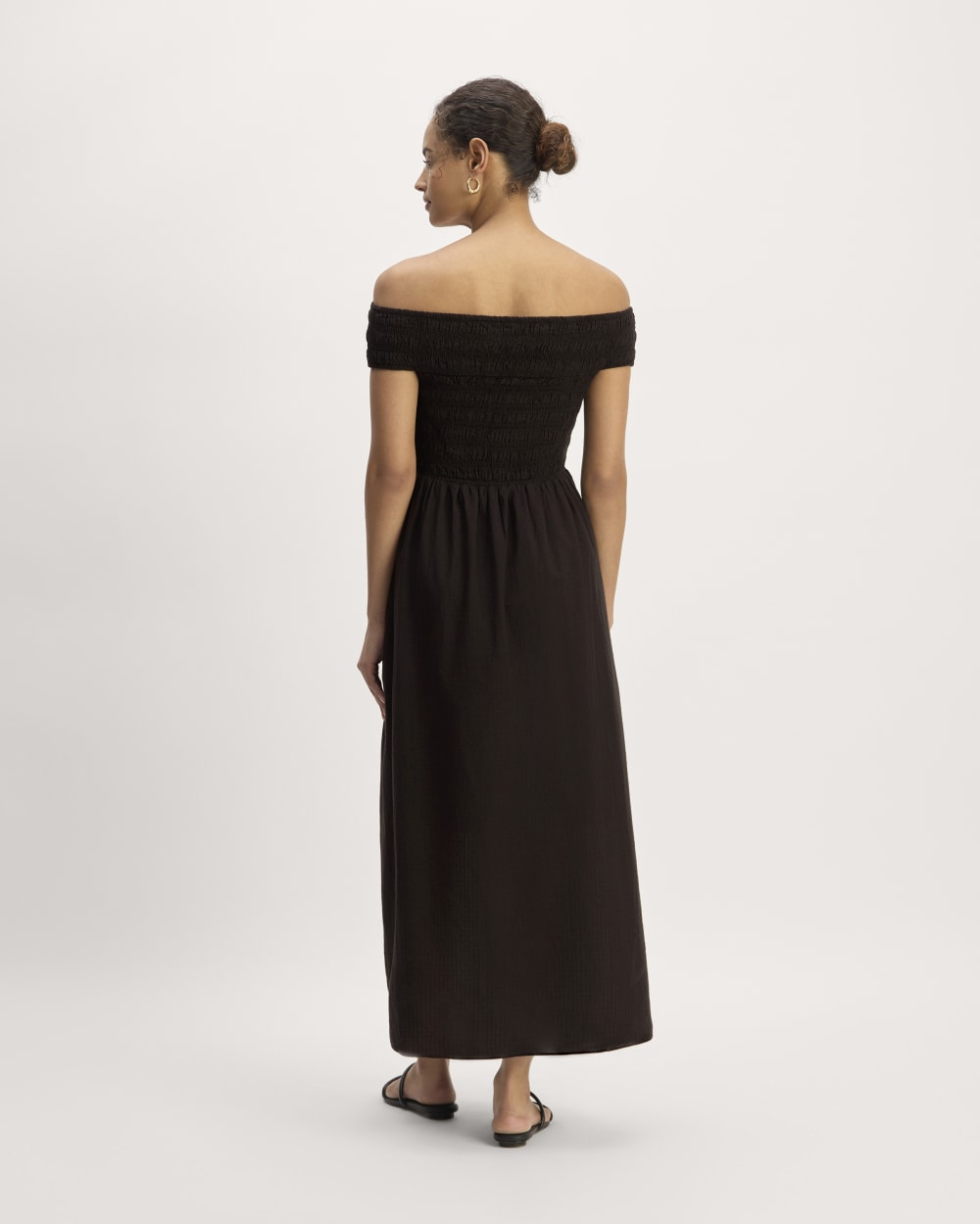 The Gauze Off-the-Shoulder Dress | Black