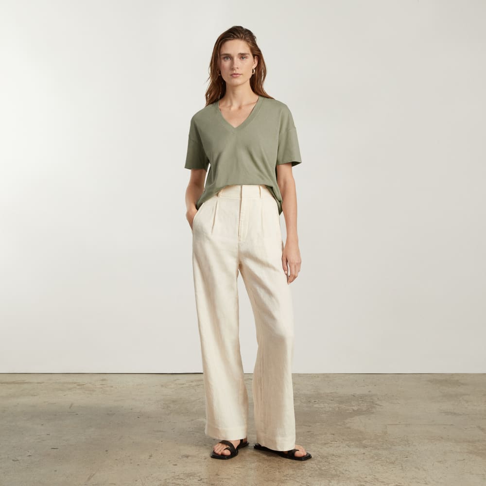 The Organic Cotton Slouchy V-Neck | Reed