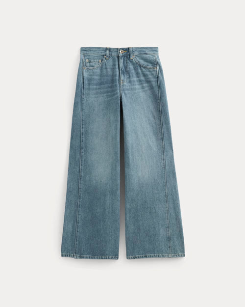 Paneled Ultra Wide-Leg Jean | Tungsten Scratch