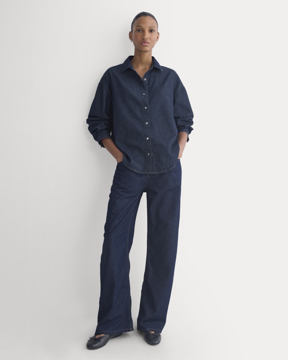 Everlane x Elena Bonvicini Balboa Button-Up Shirt | Deep Bay Indigo