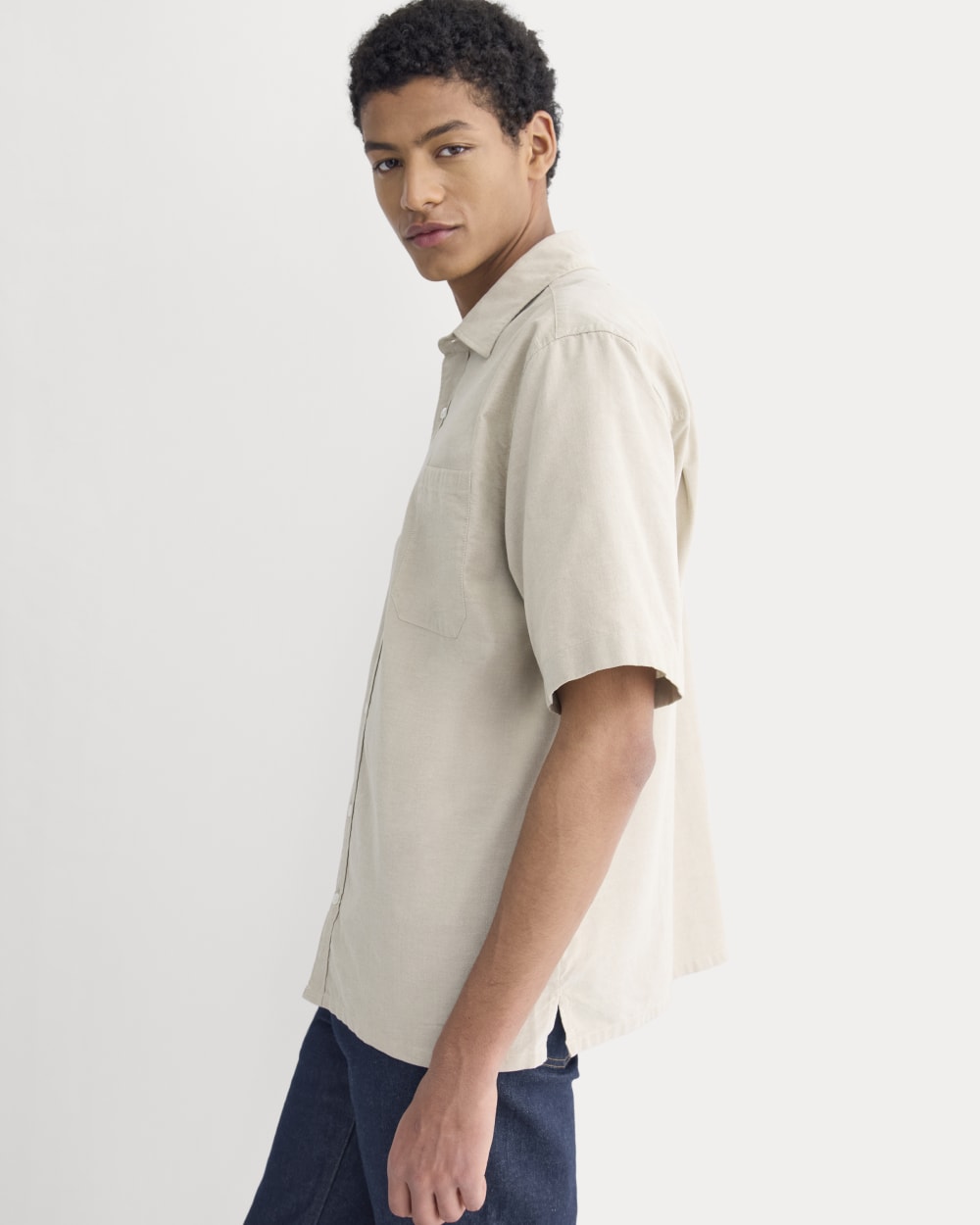 Lightweight Short-Sleeve Oxford | Chinchilla Chambray