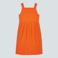 The Seersucker Midi Dress | Bright Orange