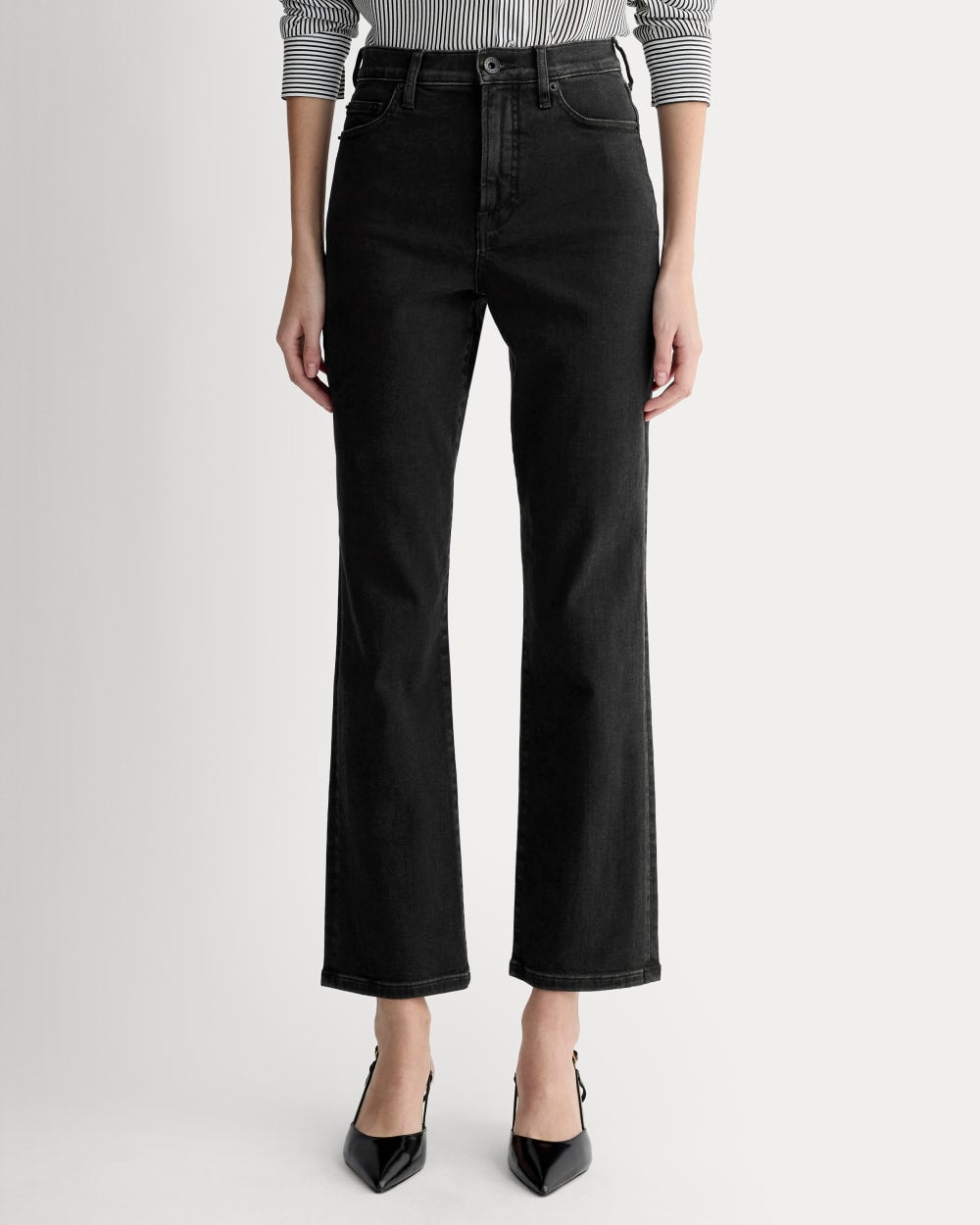 The High-Key Stovepipe Jean | Washed Black