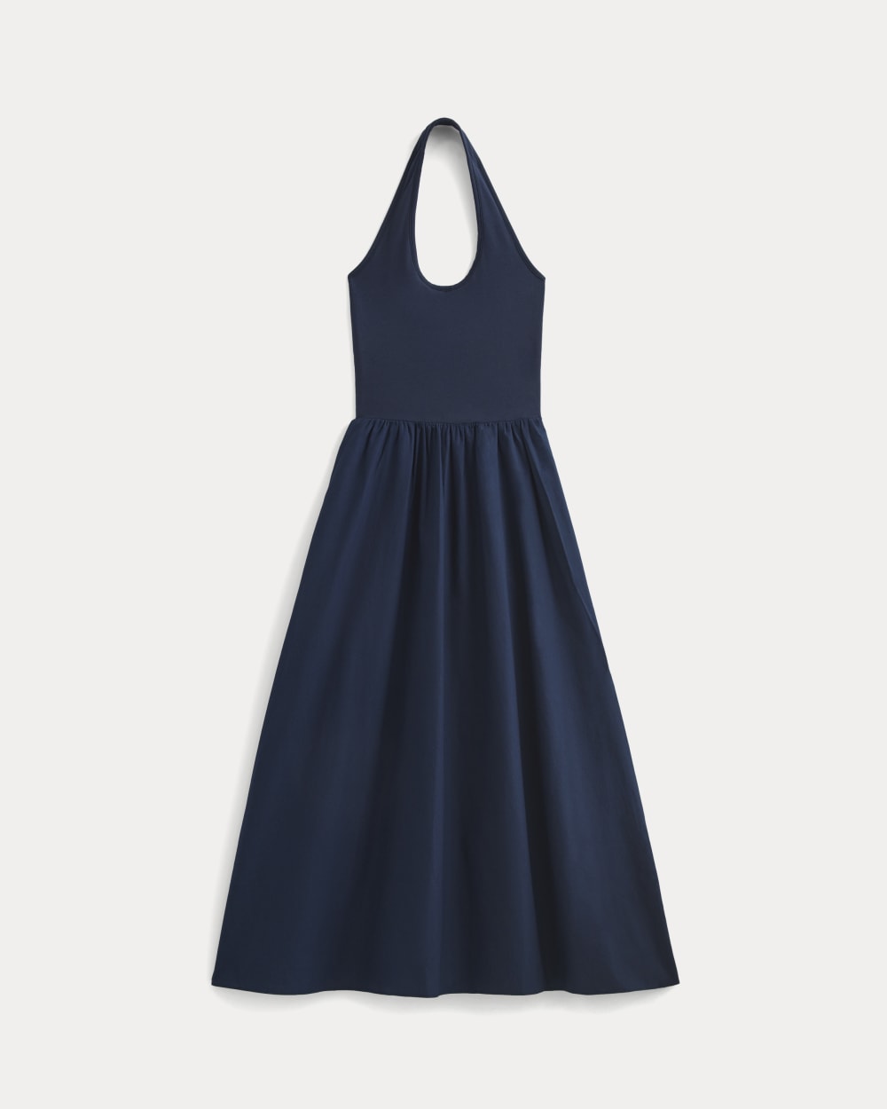 Halter Dress in Ultrasoft Cotton | Navy