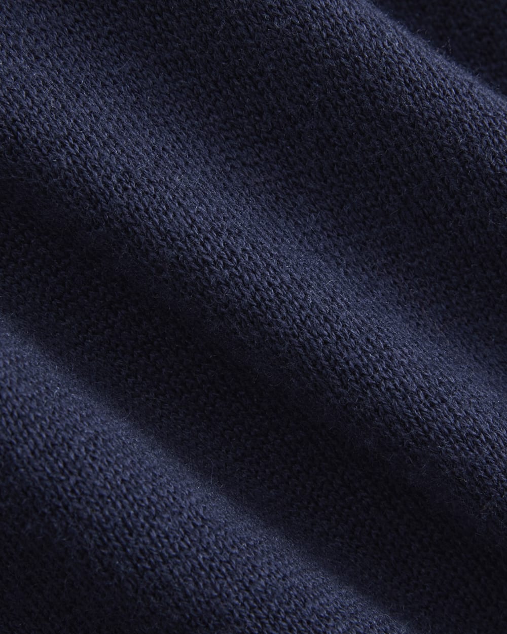 Deep V-Neck Cardigan in Cotton Merino | Navy