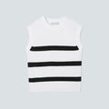 The Cotton Summer Sweater Tank |  Canvas / Black