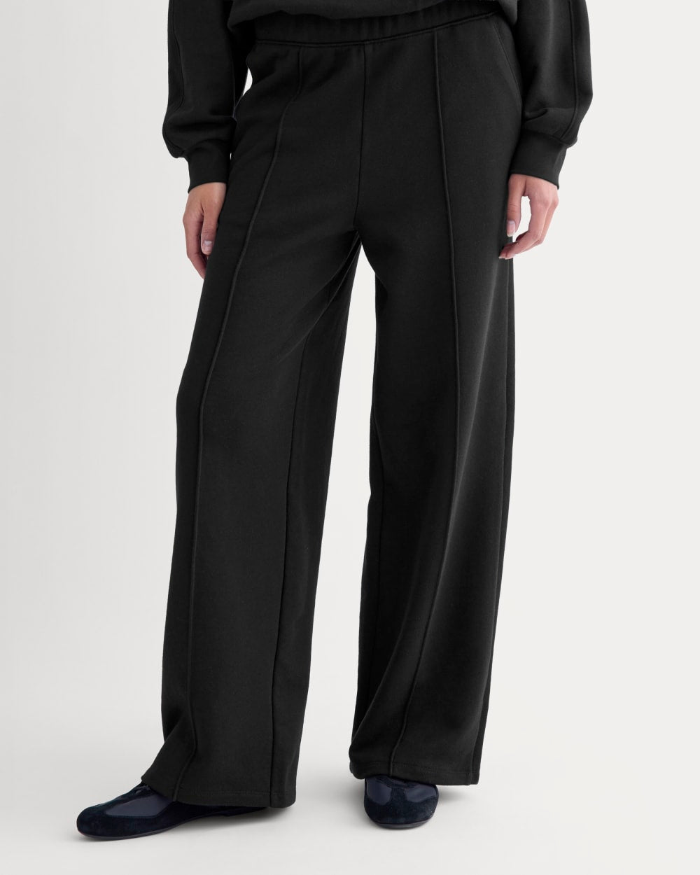 Lightweight Terry Pintuck Sweatpant | Black
