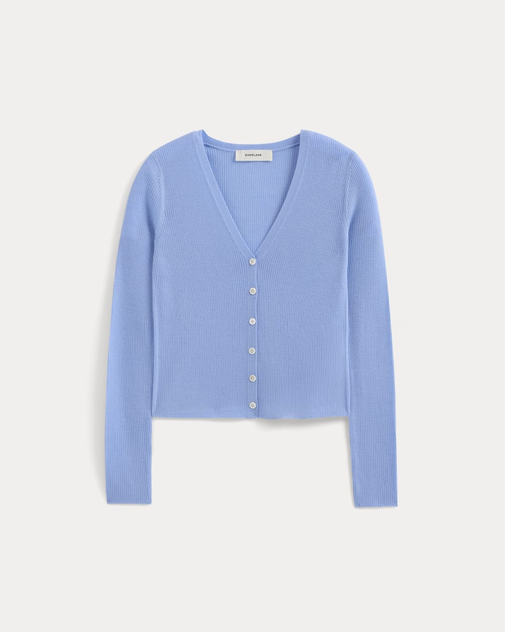 The Cardigan in Ultrasoft Merino | Open Air Blue