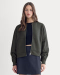 Luxe Fleece Bomber Jacket | Washed Black