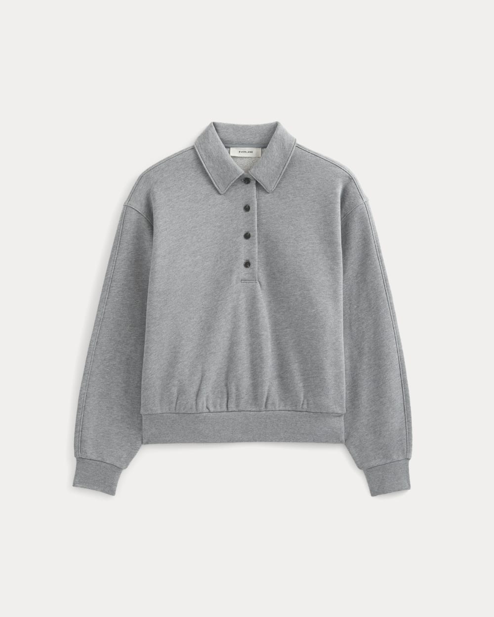 Lightweight Terry Polo Sweatshirt | Vintage Heather Grey