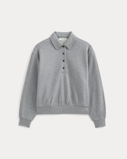 Lightweight Terry Polo Sweatshirt | Vintage Heather Grey