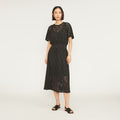 The Eyelet Waisted Dress | Black