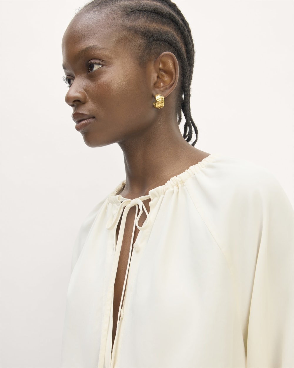 The Gathered Shirt in Butterlite | Bone