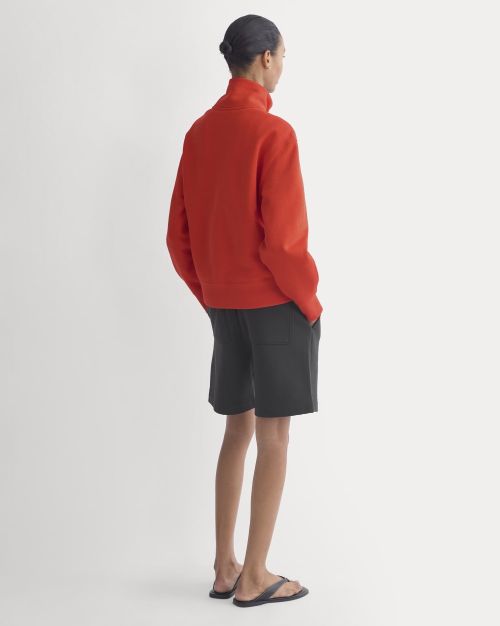 Luxe Fleece Half-Zip Sweatshirt | Fiery Red