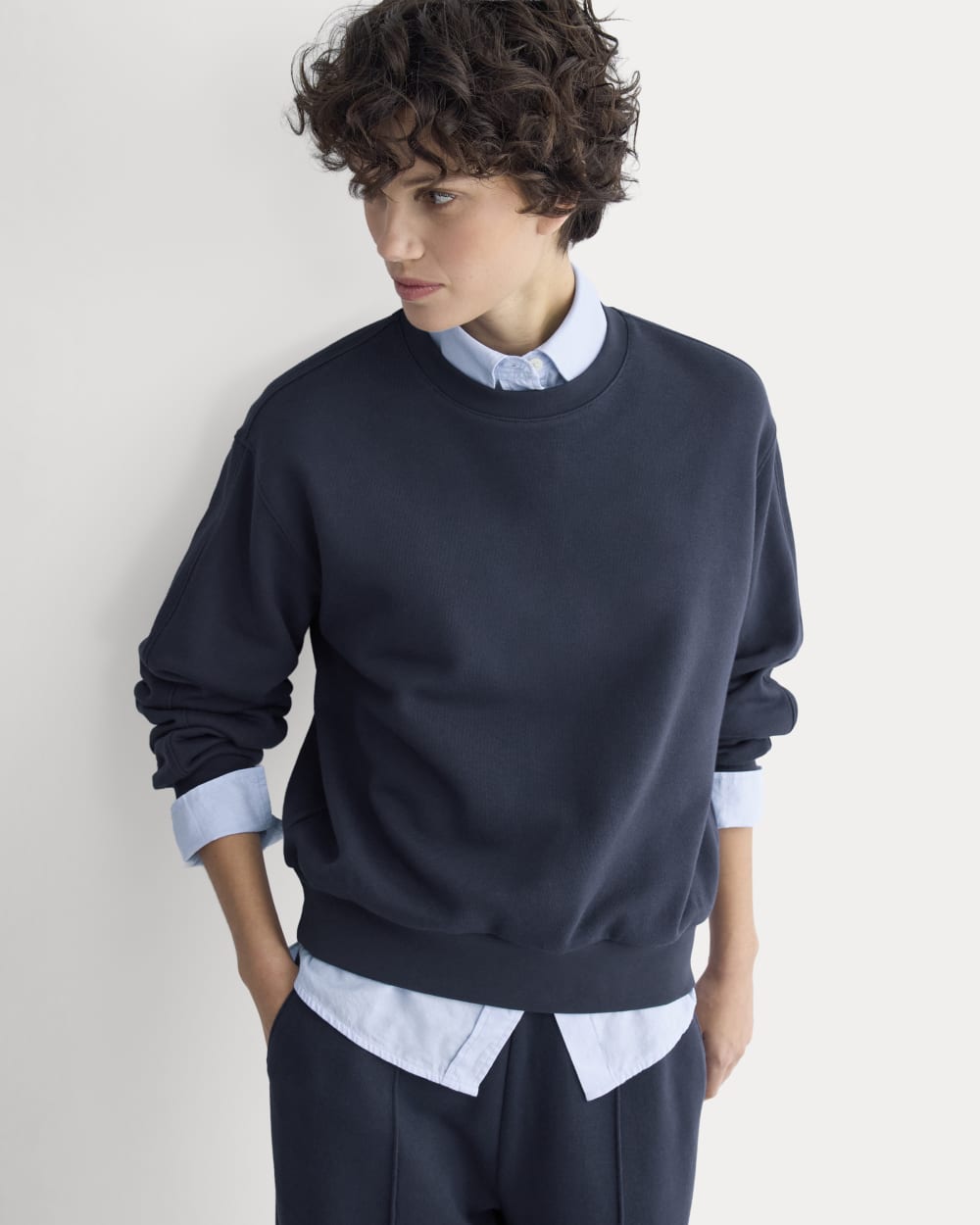 Lightweight Terry Blouson Crew | Navy