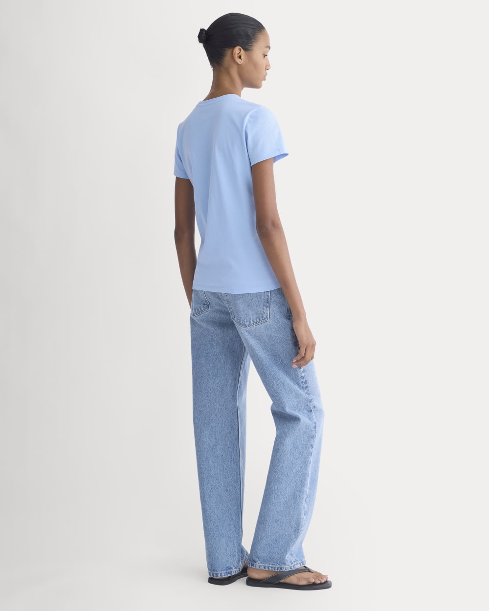 The Slim Crew in Essential Cotton | Open Air Blue