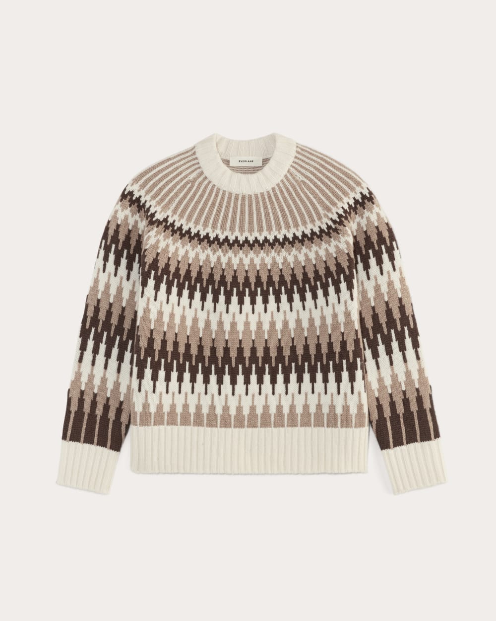 The Fair Isle Crew | Bone / Brown Fair Isle