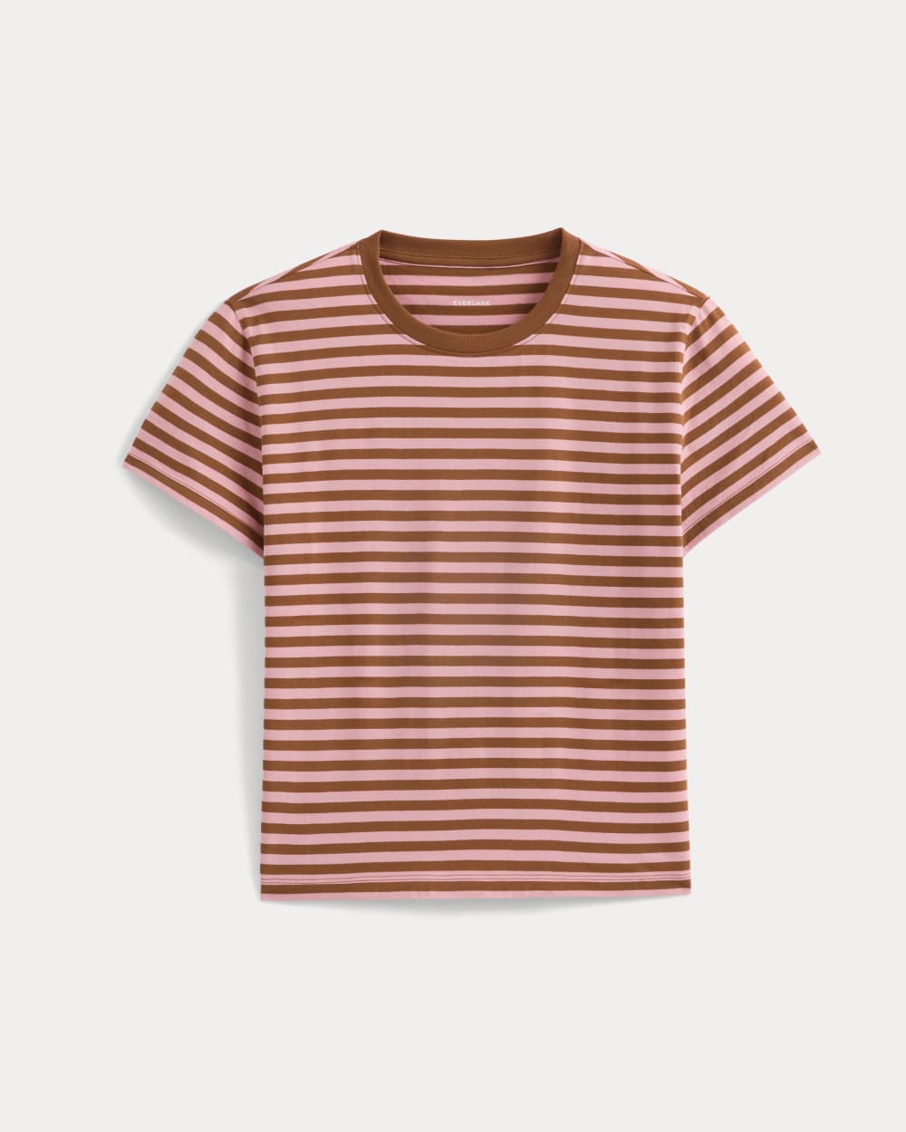 The Box-Cut Tee in Essential Cotton | Toffee/Pink | No Pocket