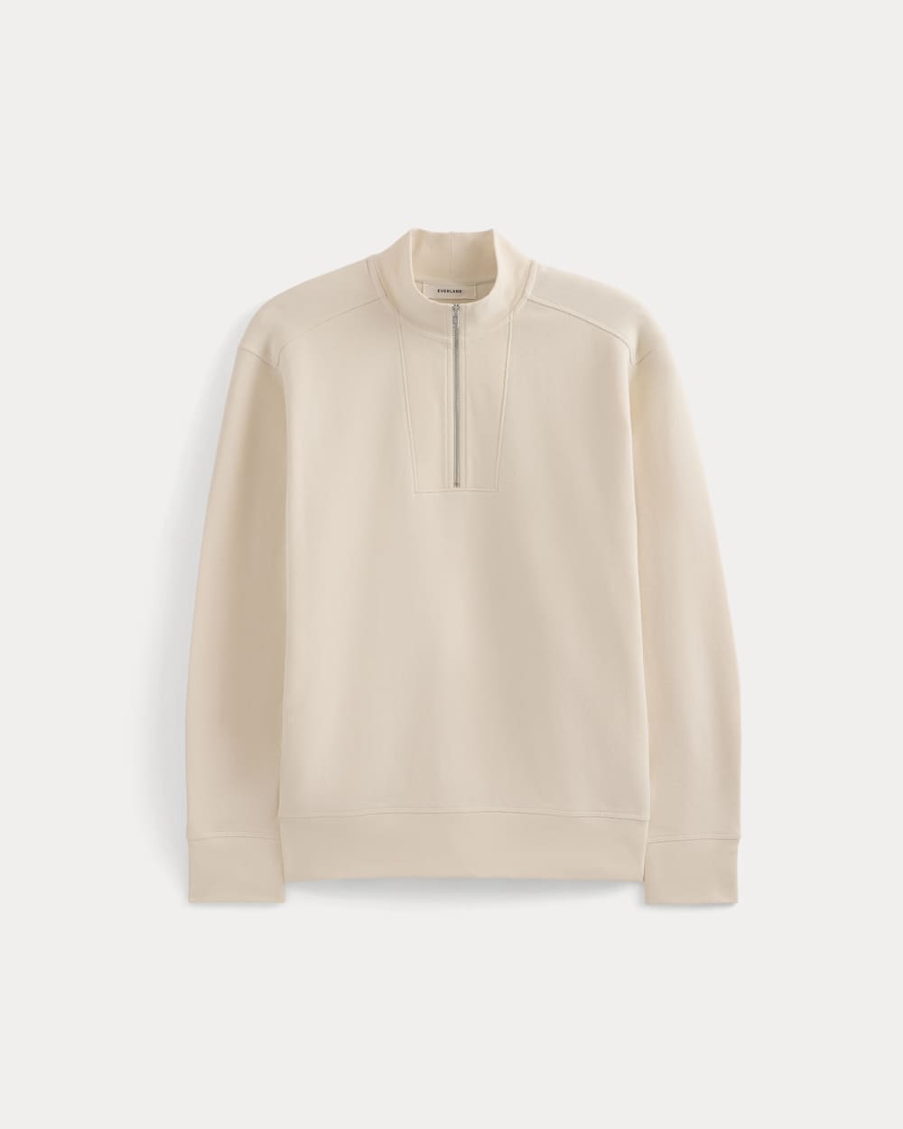 Lightweight Terry Zip Pullover | Parchment