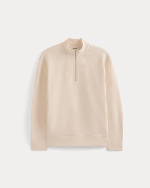 Lightweight Terry Zip Pullover | Parchment