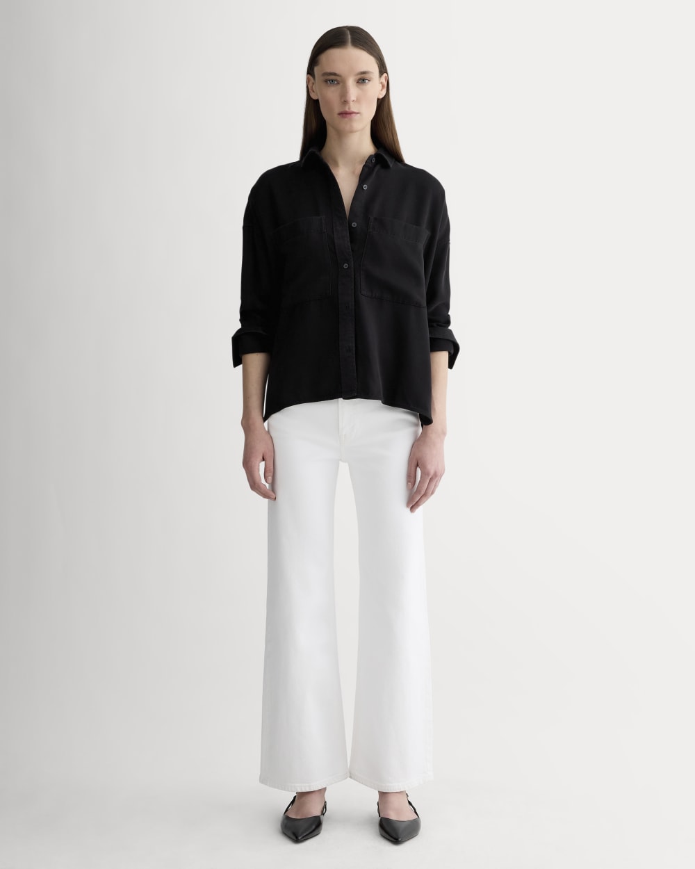 The Boxy Overshirt in Buttersoft | Black