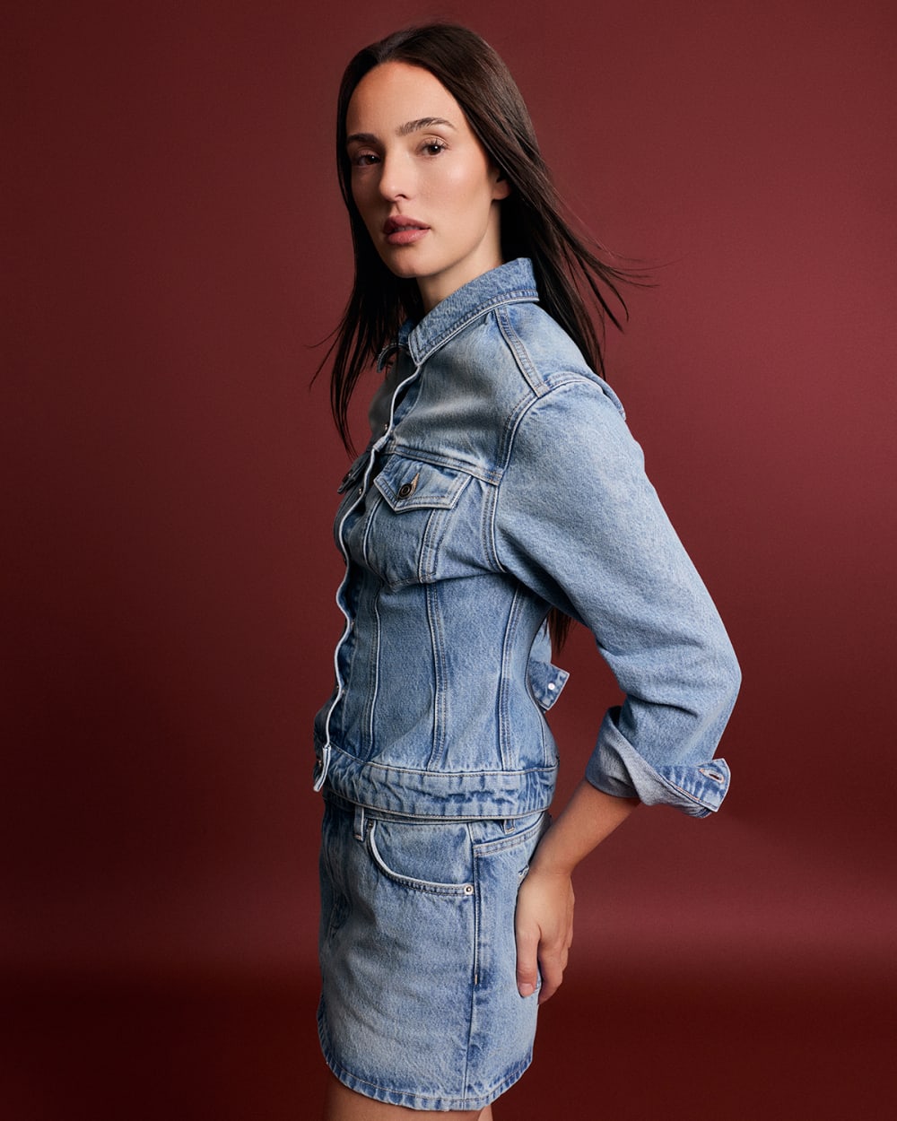 Everlane x Elena Bonvicini Thalia Mini Skirt | Crystal Cove Indigo