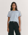 The Box-Cut Tee in Essential Cotton | Blue Slate | No Pocket
